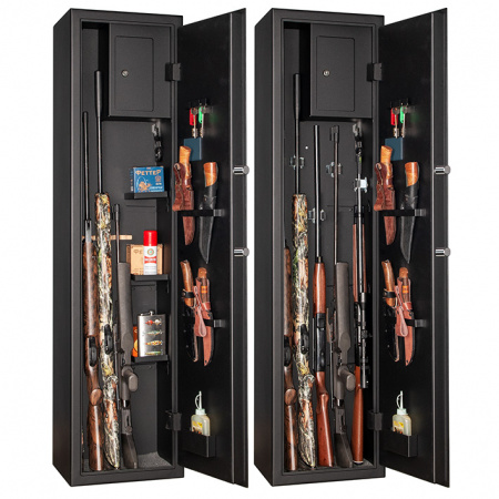 Оружейный сейф с сигнализацией GunSafe Леопард-5 EL K Черный