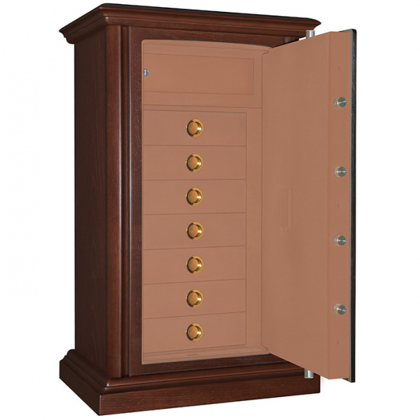 Элитный ювелирный сейф в дереве Safewood 112EL Flock 7Dr