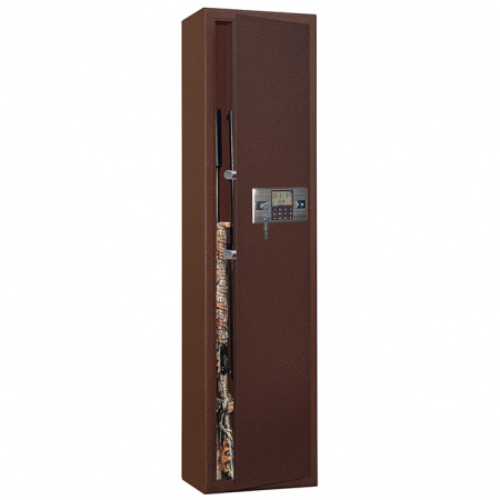 Оружейный сейф с сигнализацией GunSafe Леопард-5 EL K Медный
