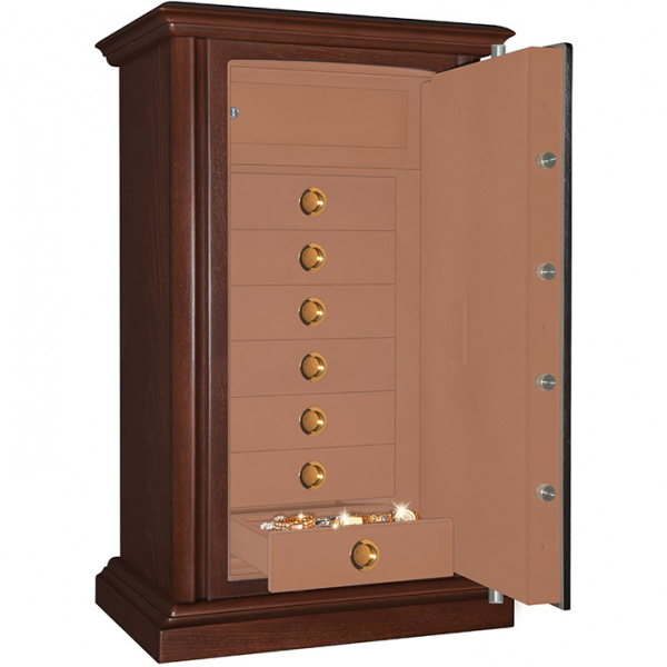 Элитный ювелирный сейф в дереве Safewood 112EL Flock 7Dr