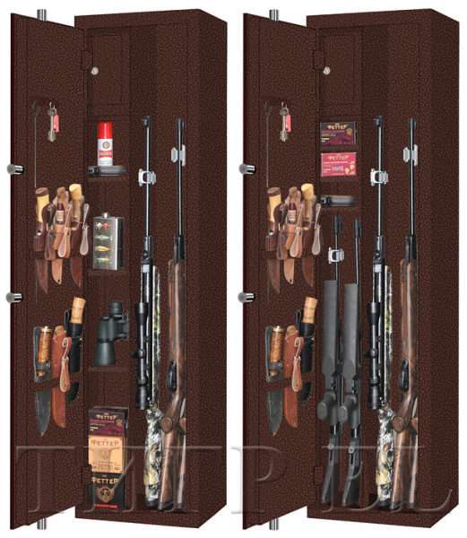 Оружейный сейф GunSafe ТИГР EL (петли слева)