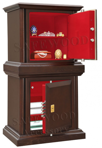 Сейф-подставка в комплекте с сейфом Safewood. Один из многочисленных вариантов.