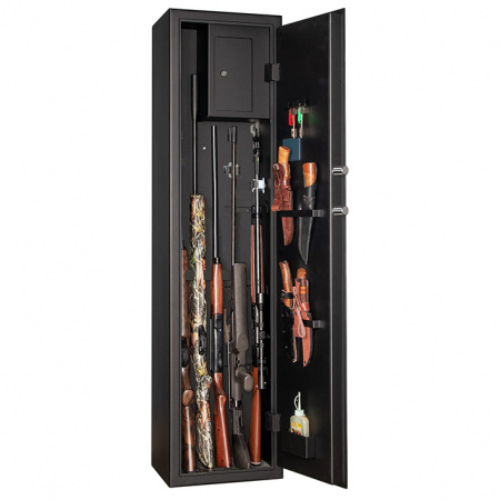 Оружейный сейф с сигнализацией GunSafe Леопард-5 EL K Черный
